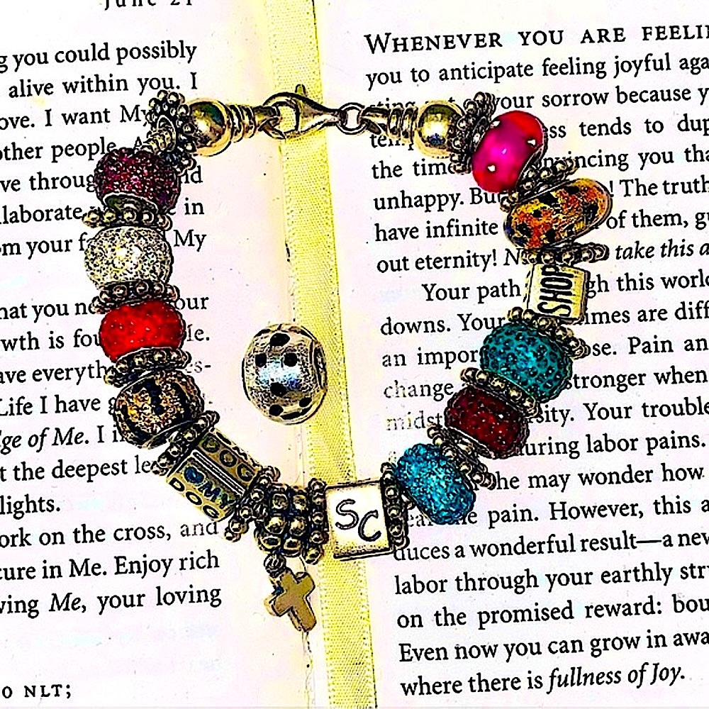 Sterling Silver Swarovski Chrystal charm bracelet